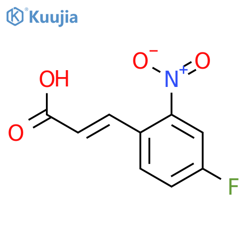 (2E)-3-(4-fluoro-2-nitrophenyl)prop-2-enoic acid structure