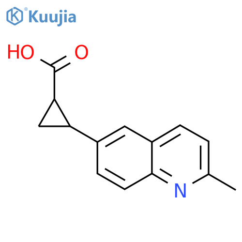 2-(2-methylquinolin-6-yl)cyclopropane-1-carboxylic acid structure