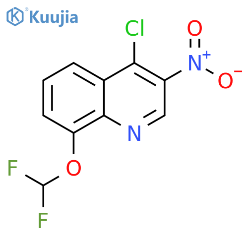 4-chloro-8-(difluoromethoxy)-3-nitroquinoline structure
