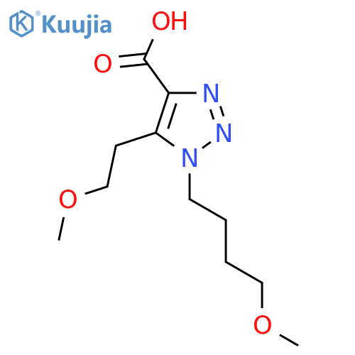 1-(4-methoxybutyl)-5-(2-methoxyethyl)-1H-1,2,3-triazole-4-carboxylic acid structure