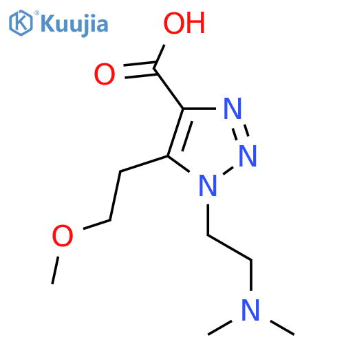 1-2-(dimethylamino)ethyl-5-(2-methoxyethyl)-1H-1,2,3-triazole-4-carboxylic acid structure