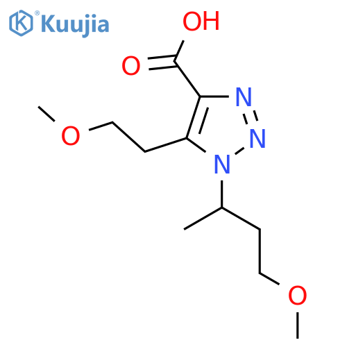 1-(4-methoxybutan-2-yl)-5-(2-methoxyethyl)-1H-1,2,3-triazole-4-carboxylic acid structure