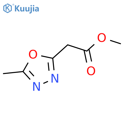 methyl 2-(5-methyl-1,3,4-oxadiazol-2-yl)acetate structure