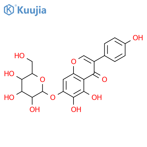 4',5,6,7-Tetrahydroxyisoflavone; 7-O-β-D-Glucopyranoside structure