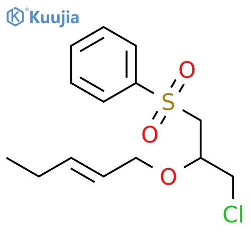 Benzene, [[3-chloro-2-(2-pentenyloxy)propyl]sulfonyl]- structure