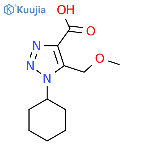 1-cyclohexyl-5-(methoxymethyl)-1H-1,2,3-triazole-4-carboxylic acid structure