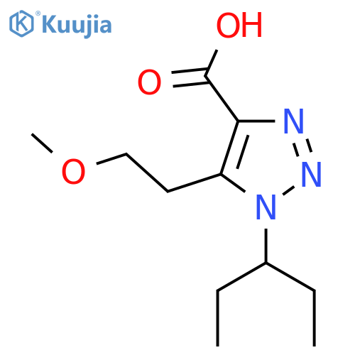 5-(2-methoxyethyl)-1-(pentan-3-yl)-1H-1,2,3-triazole-4-carboxylic acid structure