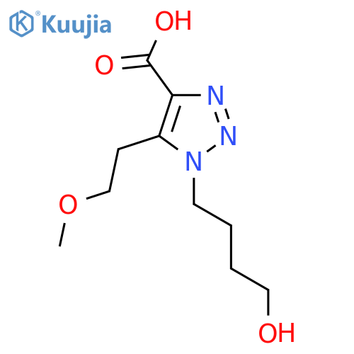 1-(4-hydroxybutyl)-5-(2-methoxyethyl)-1H-1,2,3-triazole-4-carboxylic acid structure