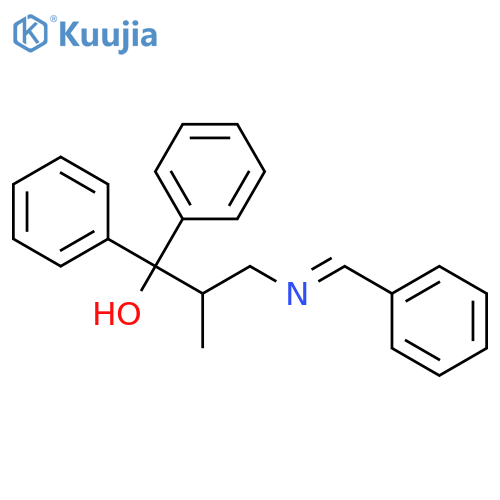 2-methyl-1,1-diphenyl-3-{[(E)-phenylmethylidene]amino}propan-1-ol structure