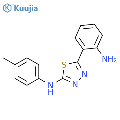1,3,4-Thiadiazol-2-amine, 5-(2-aminophenyl)-N-(4-methylphenyl)- structure
