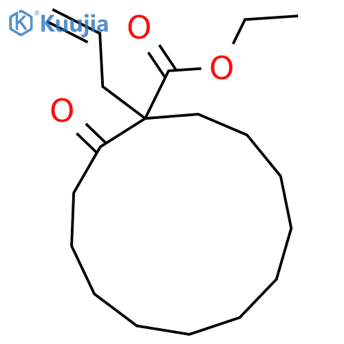 Cyclotridecanecarboxylic acid, 2-oxo-1-(2-propenyl)-, ethyl ester structure