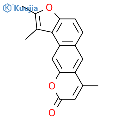 9H-FURO[2',3':7,8]NAPHTHO[2,3-B]PYRAN-9-ONE, 1,2,7-TRIMETHYL- structure