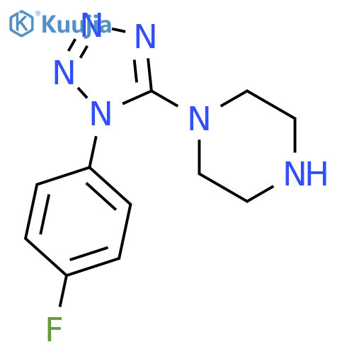 Piperazine, 1-[1-(4-fluorophenyl)-1H-tetrazol-5-yl]- structure