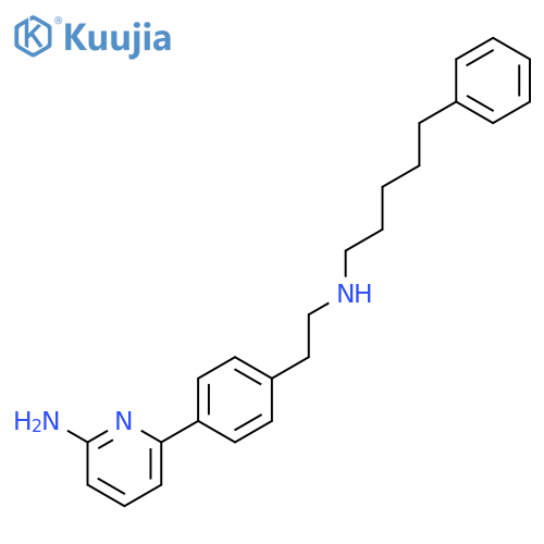 2-Pyridinamine, 6-[4-[2-[(5-phenylpentyl)amino]ethyl]phenyl]- structure