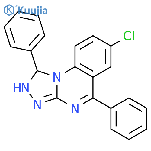 [1,2,4]Triazolo[4,3-a]quinazoline, 7-chloro-1,2-dihydro-1,5-diphenyl- structure