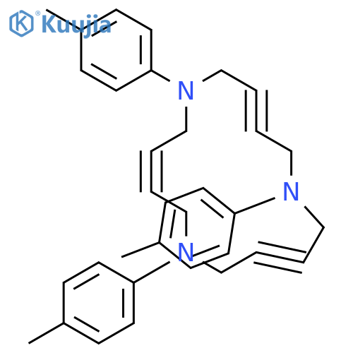 1,6,11-Triazacyclopentadeca-3,8,13-triyne, 1,6,11-tris(4-methylphenyl)- structure