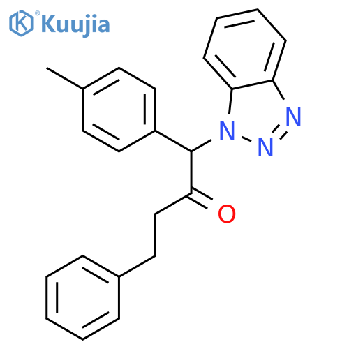 2-Butanone, 1-(1H-benzotriazol-1-yl)-1-(4-methylphenyl)-4-phenyl- structure