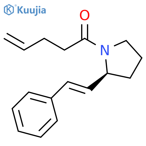 Pyrrolidine, 1-(1-oxo-4-pentenyl)-2-[(1E)-2-phenylethenyl]-, (2S)- structure