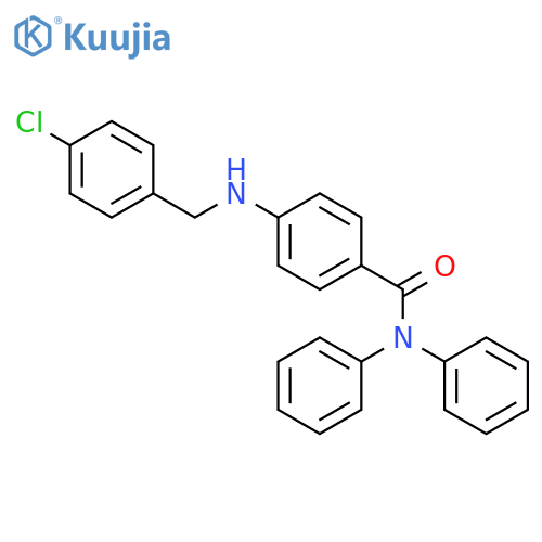 Benzamide, 4-[[(4-chlorophenyl)methyl]amino]-N,N-diphenyl- structure