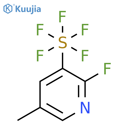 2-Fluoro-5-methyl-3-(pentafluorosulfanyl)pyridine structure