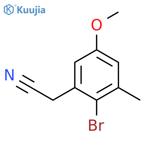 2-(2-bromo-5-methoxy-3-methylphenyl)acetonitrile structure