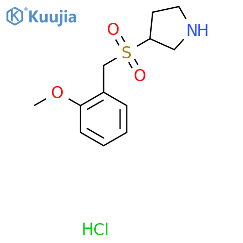 3-(2-Methoxybenzyl)sulfonylpyrrolidine hydrochloride structure