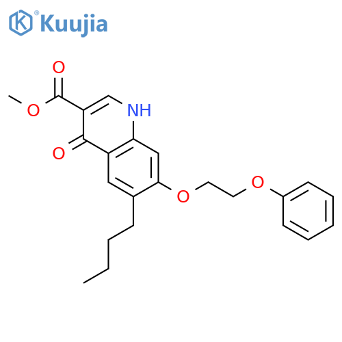 3-Quinolinecarboxylicacid, 6-butyl-4-hydroxy-7-(2-phenoxyethoxy)-, methyl ester structure