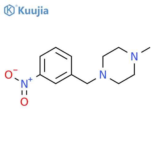1-Methyl-4-(3-nitrobenzyl)piperazine structure