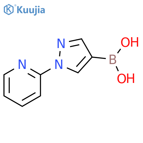 1-(pyridin-2-yl)-1H-pyrazol-4-ylboronic acid structure