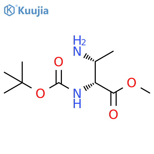 methyl (2S,3S)-3-amino-2-{(tert-butoxy)carbonylamino}butanoate structure