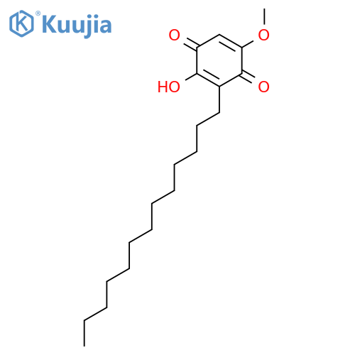 2-hydroxy-5-methoxy-3-tridecyl-1,4-benzoquinone structure