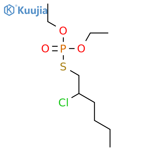 Phosphorothioic acid, S-(2-chlorohexyl) O,O-diethyl ester structure