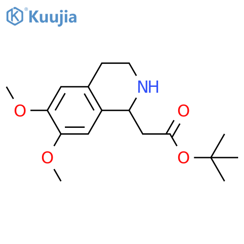 tert-butyl 2-(6,7-dimethoxy-1,2,3,4-tetrahydroisoquinolin-1-yl)acetate structure