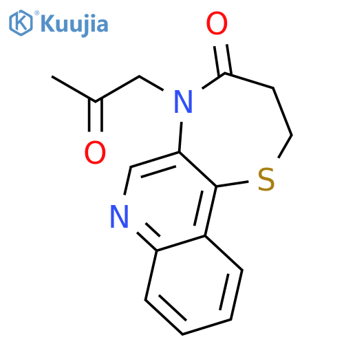 [1,4]Thiazepino[3,2-c]quinolin-4(5H)-one, 2,3-dihydro-5-(2-oxopropyl)- structure