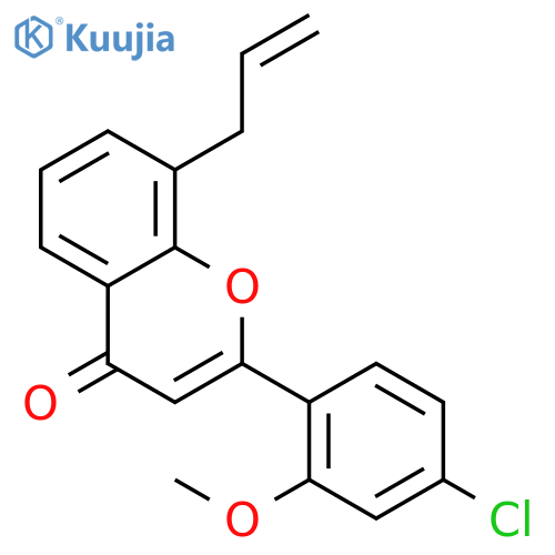 4H-1-Benzopyran-4-one, 2-(4-chloro-2-methoxyphenyl)-8-(2-propenyl)- structure