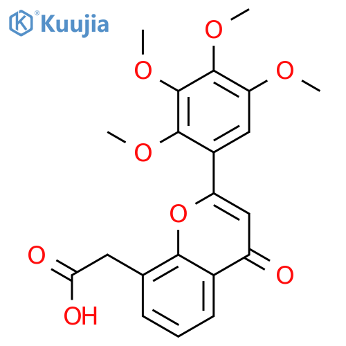 4H-1-Benzopyran-8-acetic acid, 4-oxo-2-(2,3,4,5-tetramethoxyphenyl)- structure