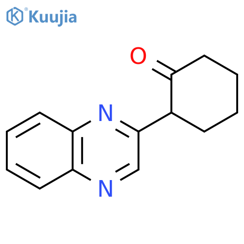 Cyclohexanone, 2-(2-quinoxalinyl)- structure