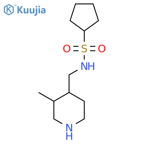 N-(3-methylpiperidin-4-yl)methylcyclopentanesulfonamide structure