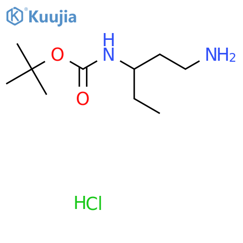 Tert-Butyl (1-aminopentan-3-yl)carbamate hydrochloride structure