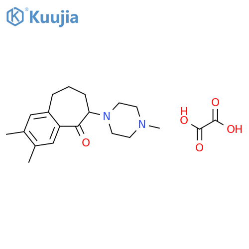 2,3-dimethyl-6-(4-methylpiperazin-1-yl)-6,7,8,9-tetrahydrobenzo[7]annulen-5-one;oxalic Acid structure