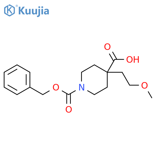 1-(benzyloxy)carbonyl-4-(2-methoxyethyl)piperidine-4-carboxylic acid structure