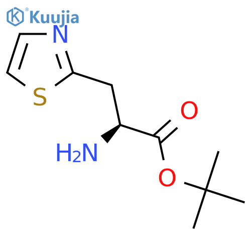 tert-butyl (2S)-2-amino-3-(1,3-thiazol-2-yl)propanoate structure