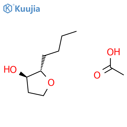 3-Furanol, 2-butyltetrahydro-, acetate, trans- structure