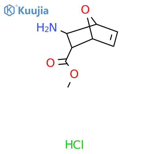 Methyl 3-amino-7-oxabicyclo2.2.1hept-5-ene-2-carboxylate hydrochloride structure