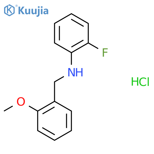 (2-Fluorophenyl)(2-methoxybenzyl)amine hydrochloride structure