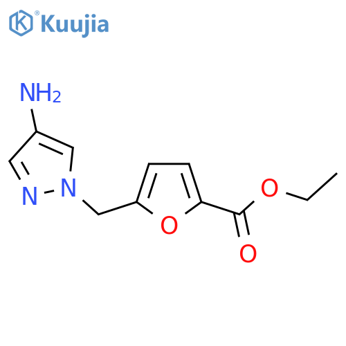 ethyl 5-(4-amino-1H-pyrazol-1-yl)methylfuran-2-carboxylate structure