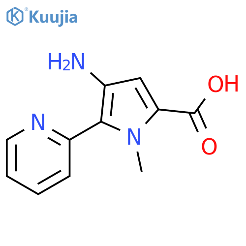 4-amino-1-methyl-5-(pyridin-2-yl)-1H-pyrrole-2-carboxylic acid structure