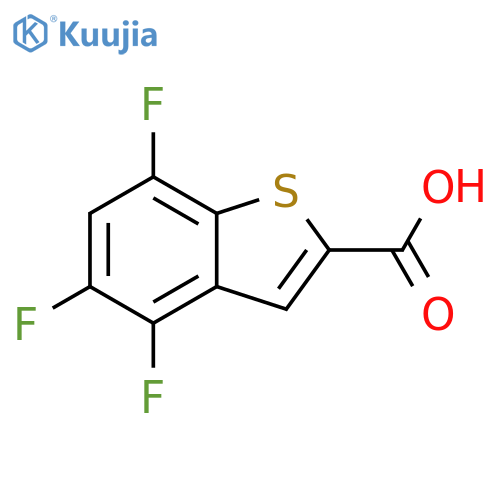 4,5,7-trifluoro-1-benzothiophene-2-carboxylic acid structure