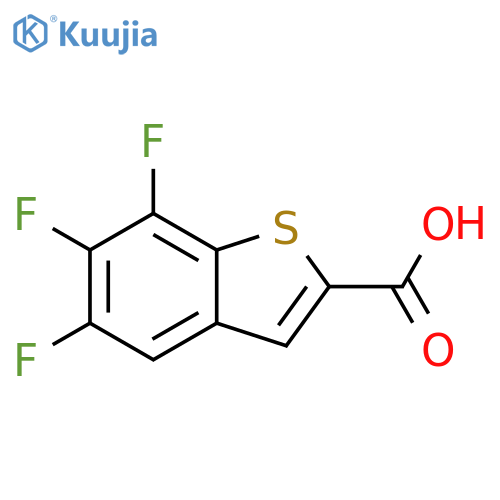 5,6,7-trifluoro-1-benzothiophene-2-carboxylic acid structure