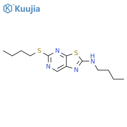Thiazolo[5,4-d]pyrimidine, 2-(butylamino)-5-(butylthio)- structure